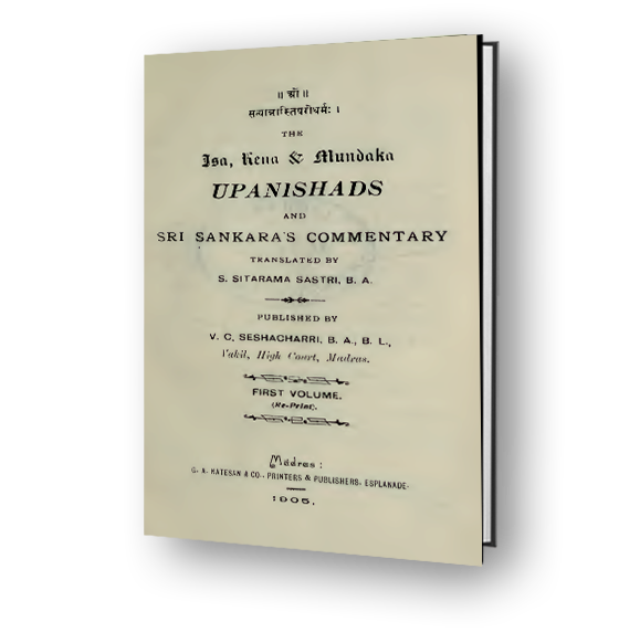 Isa, Kena and Mundaka Bhashyas Translation by Sitarama Sastri